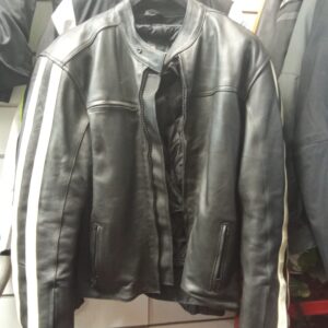 Chaqueta de piel para moto M-ZONE talla XXL