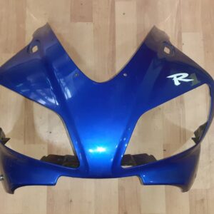 Carenado frontal original azul para Yamaha R1 de 1998 y 1999, recambio recuperado en buen estado.