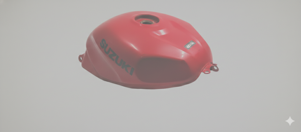 Depósito de combustible original para Suzuki TL 1000 S en color rojo. Recambio de carrocería revisado.