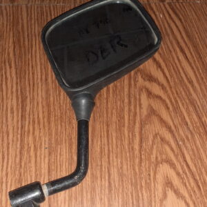 Espejo retrovisor derecho para motocicleta Yamaha FZ 750, color negro, con base de montaje de tornillo y tuerca.